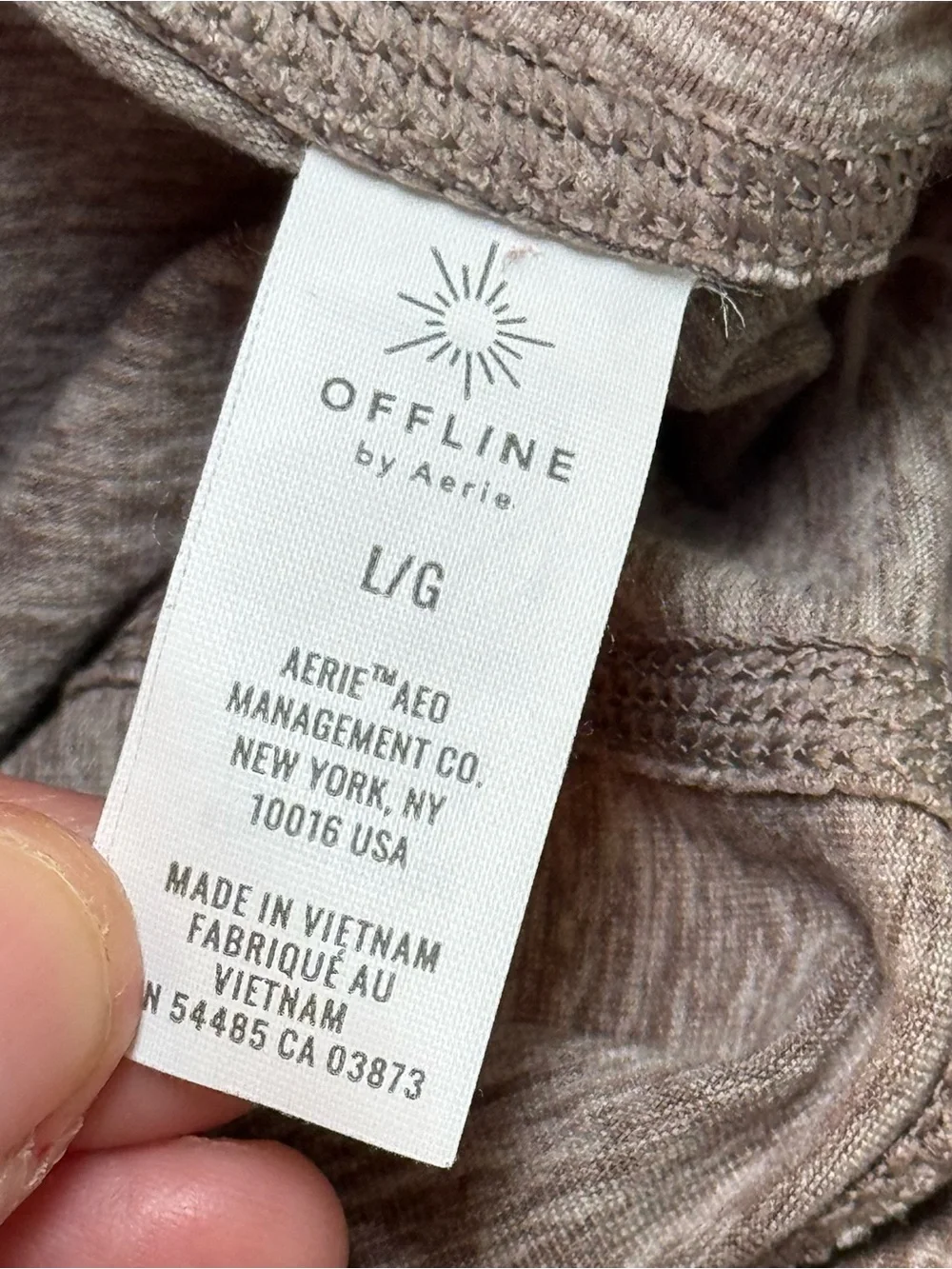 Offline by Aerie The Hugger Hi Rise Pocket Leggings in Heather Brown